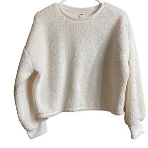 Old Navy Slouchy Sherpa Cropped Pullover Sweater Size XXL